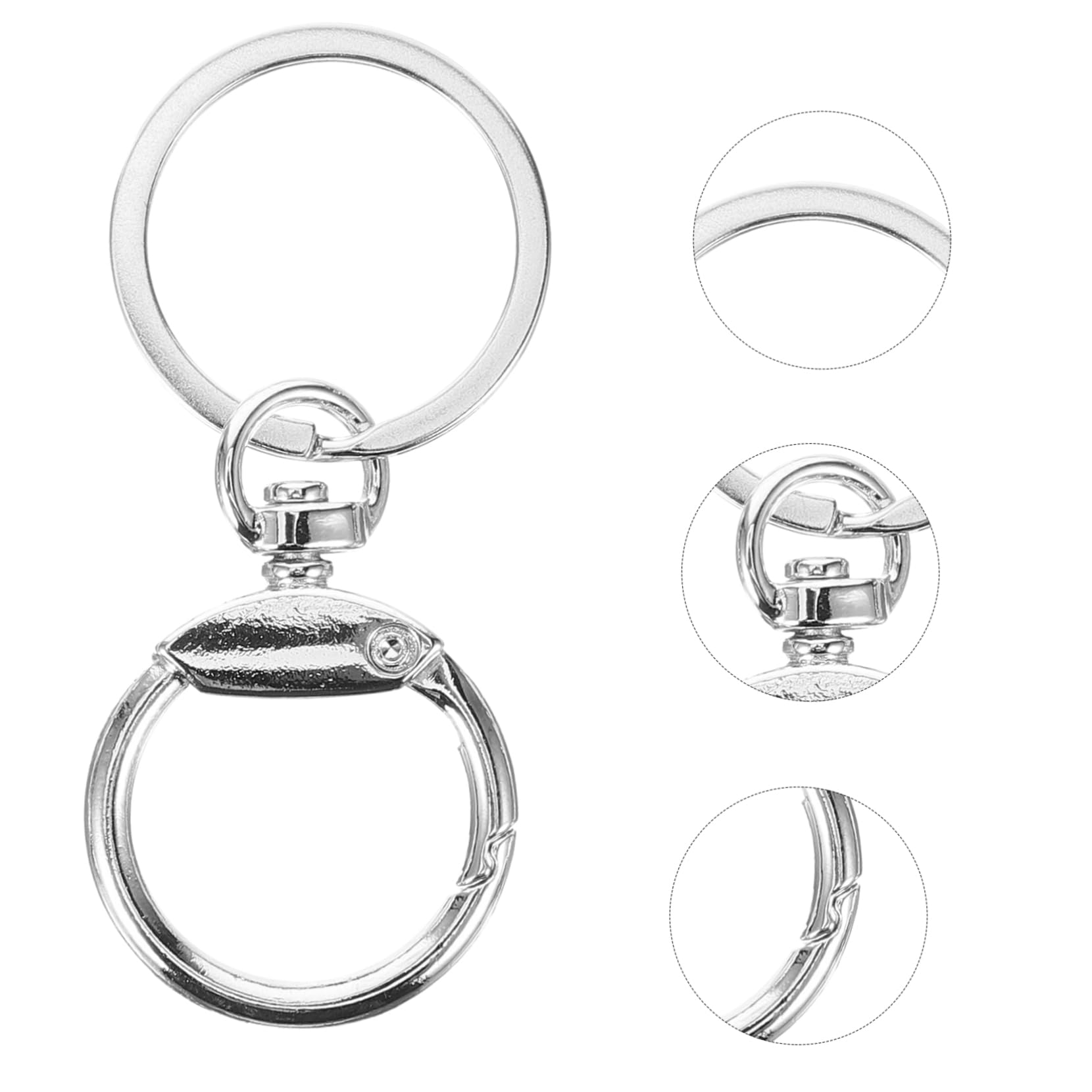 HOMSFOU 5 Set Portachiavi Metallo Zincato Clip Per Chiavi Fai Da Te Accessori Decorativi Pratici E Delicati Per Organizzazione Chiavi E Borse 10 Pezzi*5