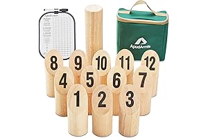 ApudArmis Wooden Numbered Block Toss Game Set