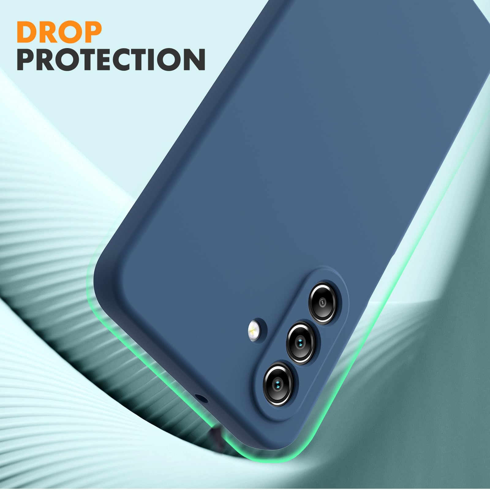 Vansdon Cover Compatibile con Samsung Galaxy A26 5G, Gomma Gel di Silicone Liquida Antiurto Custodia - Blu