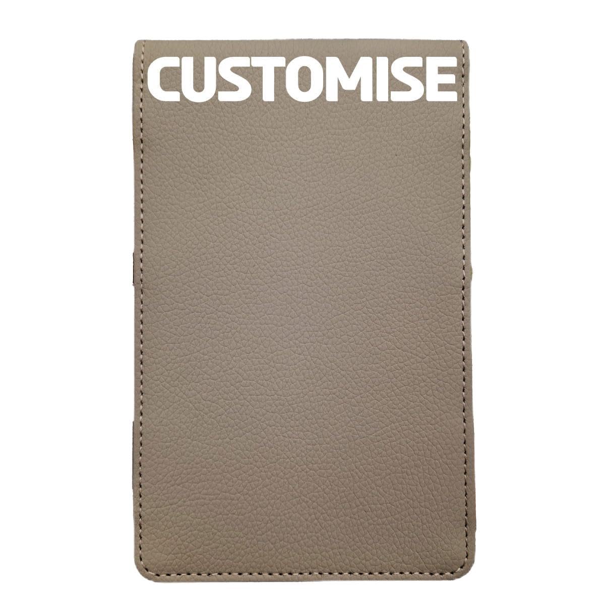 Ace Customs Personalised Golf Scorecard Holder & Yardage Book (Light Brown)