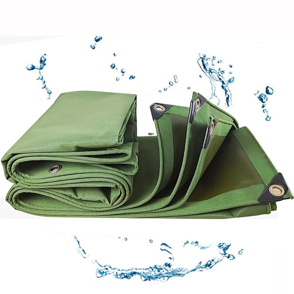 Teloni, Telone Verde Resistente – Copertura Impermeabile Ispessita per Campeggio, Tenda e Uso Multiuso – Telone Resistente Antipioggia con Occhielli in Metallo (9,84x19,6 Piedi, Diverse dime