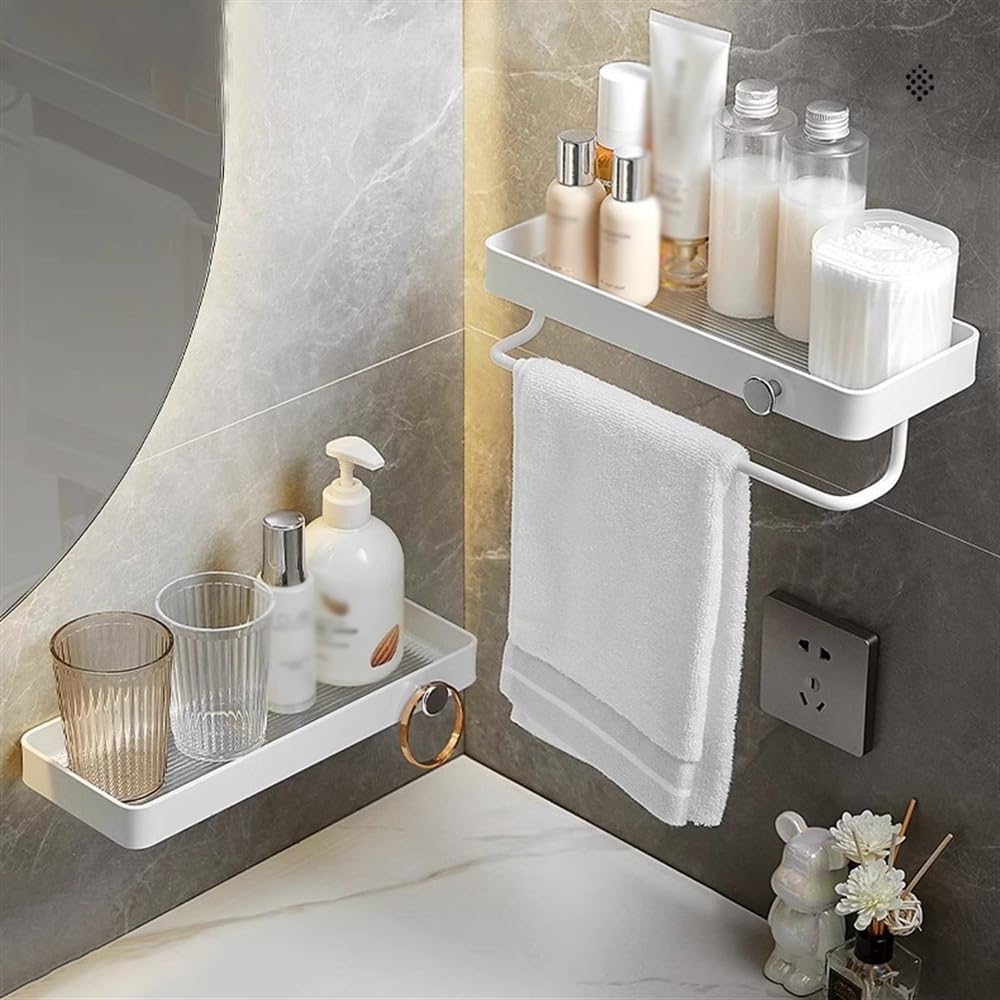 estante para ducha Estante de ducha acrílico montado en la pared con gancho for almacenamiento de esquina de baño 30-40cm(30cm)