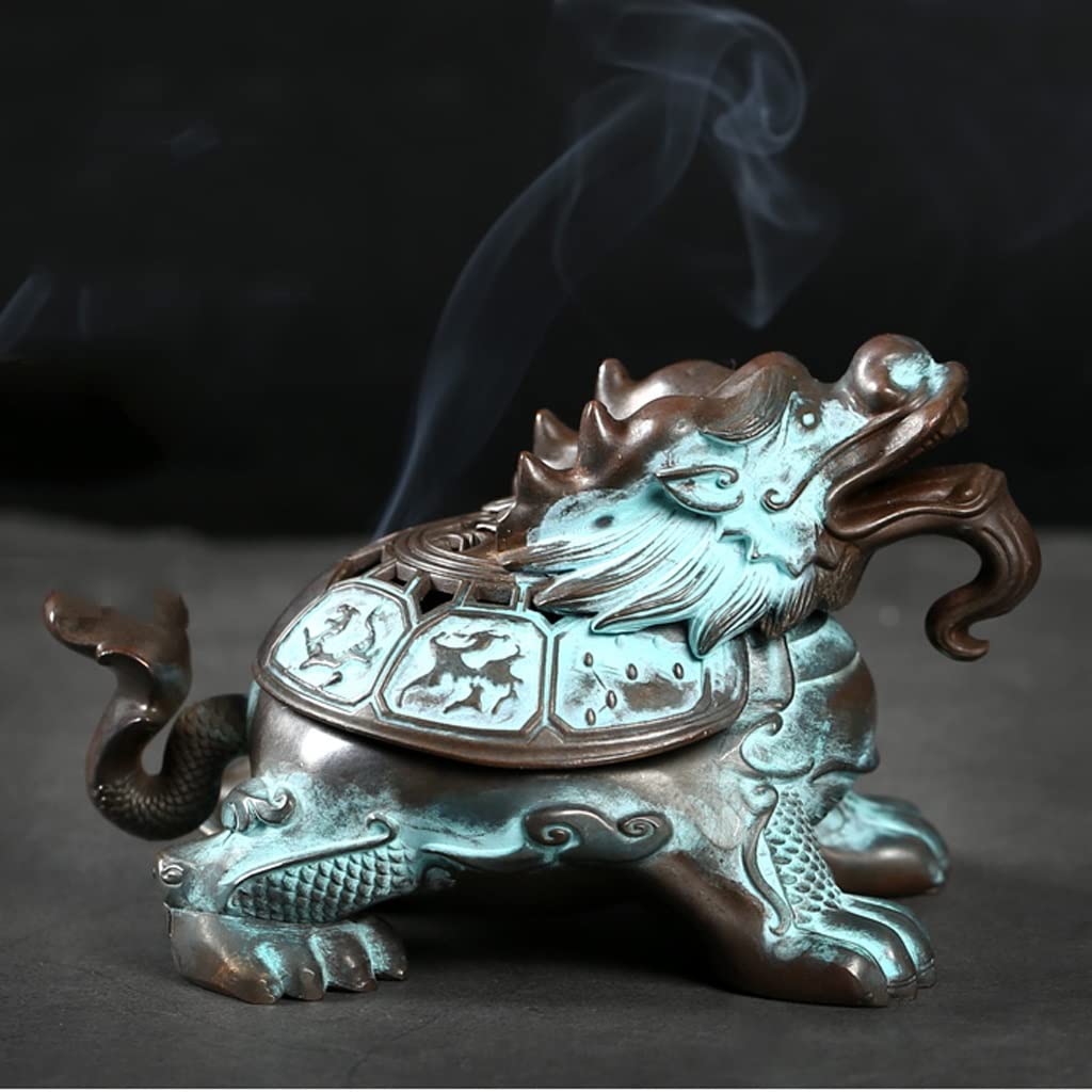 Soporte De Incienso Quemador de Incienso para el hogar, Quemador de Incienso de Cobre Antiguo para Interiores, Quemador de Incienso, decoración Creativa para la Ceremonia del té, Regalo