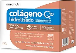 Colágeno Hidrolisado Verisol Coenzima Q10 Silício Orgânico 30 Sachês Maxinutri
