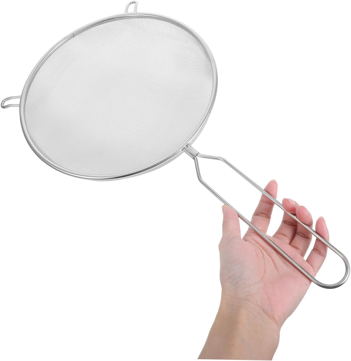 2pcs Stainless Steel Mesh Strainer Ladle Long Handle for Efficient Food Serving for Noodles Vegetables and More Colander for Home and Restaurant Use