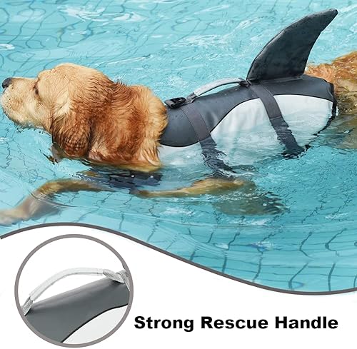 Miniatura 3 de Doglay - Chaleco salvavidas para perros Ripstop, para natación, ajustable, con asa de rescate, para perros pequeños, medianos y grandes, diseño de