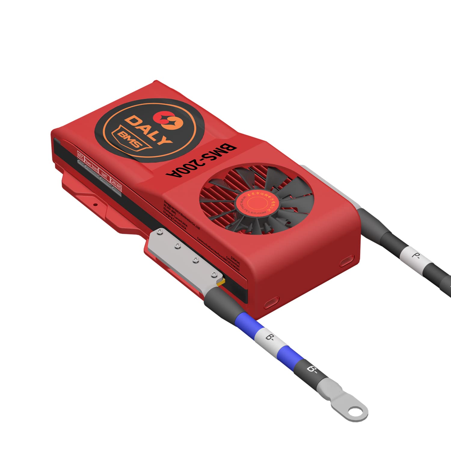 DALY Smart BMS LiFePo4 24V 200A 8S with UART Communictaion Bluetooth BMS for Rated 3.2V Lithium Battery Power Bank Protection,Off Grid Application, Solar System(Smart BMS+RS485+CAN,200A Fan)