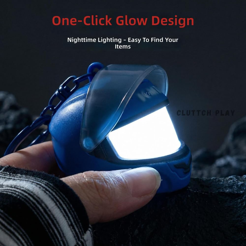 Cluttch Mini Helmet LED Keychain - Light Up Your Keys! -6