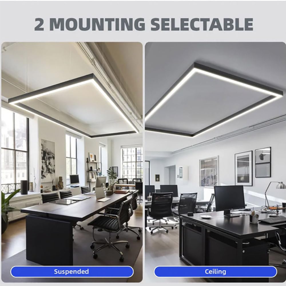 ledbox Lámpara colgante/superficie METRO, ampliable, 40W, 120cm, 3CCT, negro, 3000-4000-6000K
