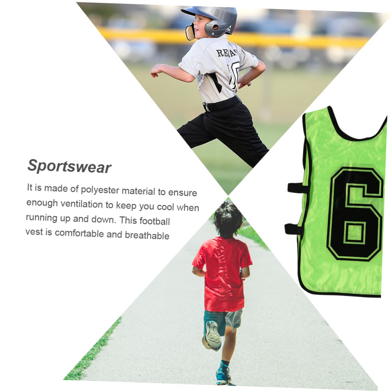HANABASS Boys and Girls Practice Soccer Team Training Vest Breathable Polyester Vest
