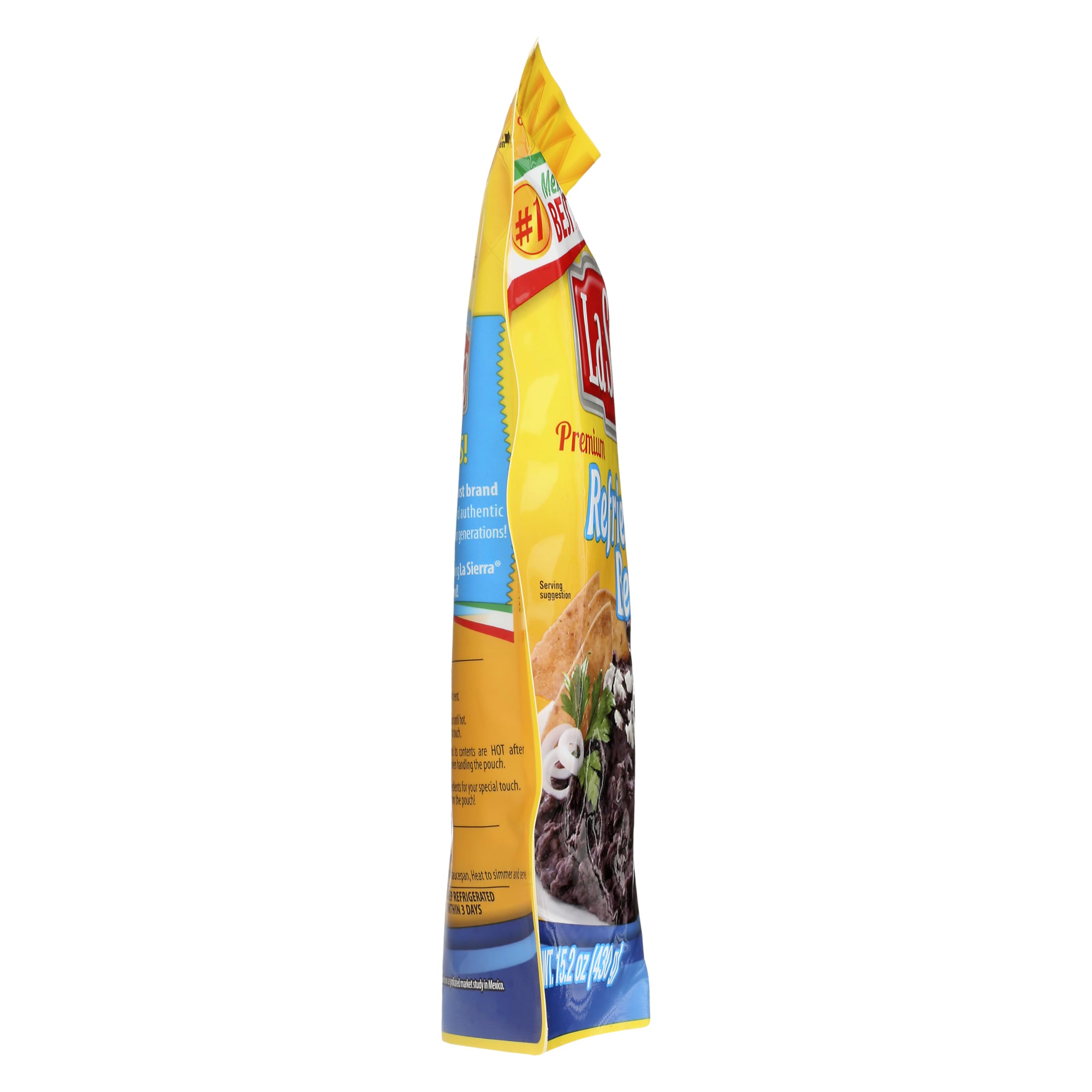La Sierra Refried Black Beans, Ready-to-Eat, 15.2 Ounce Pouch