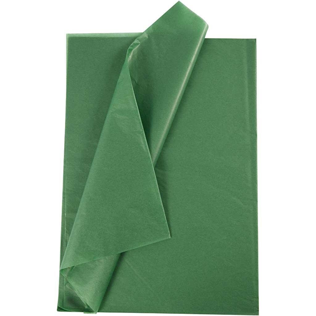 Creavvee Decoupage - Papel de seda (50 x 70 cm, 25 hojas), color verde