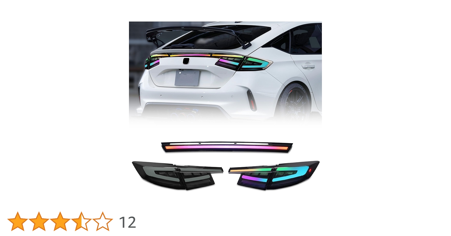 Archaic　シビック テールランプ FL1 FL4　FL5　インナーレッド Archaic シビック テールランプ FL1 FL4 FL5 インナーレッド