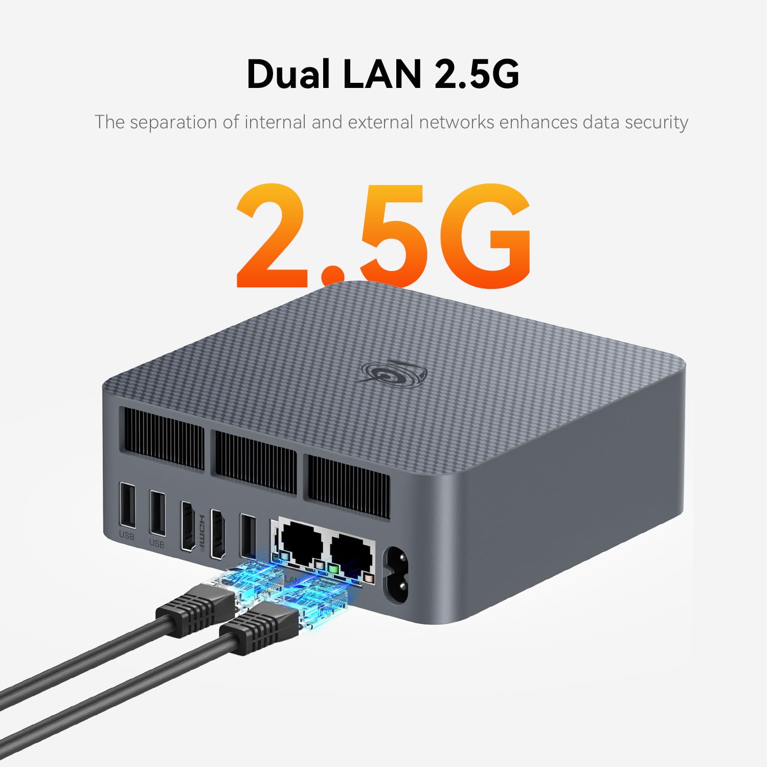 Beelink Mini PC AMD, Ryzen 7 7735U(8C/16T jusqu'à 4,75Ghz), EQR7 Mini Ordinateur 24GB LPDDR5 500GB M.2 PCIe4.0 SSD, 4K Dual Display,Dual HDMI, Dual 1000M LAN,WiFi6, BT5.2