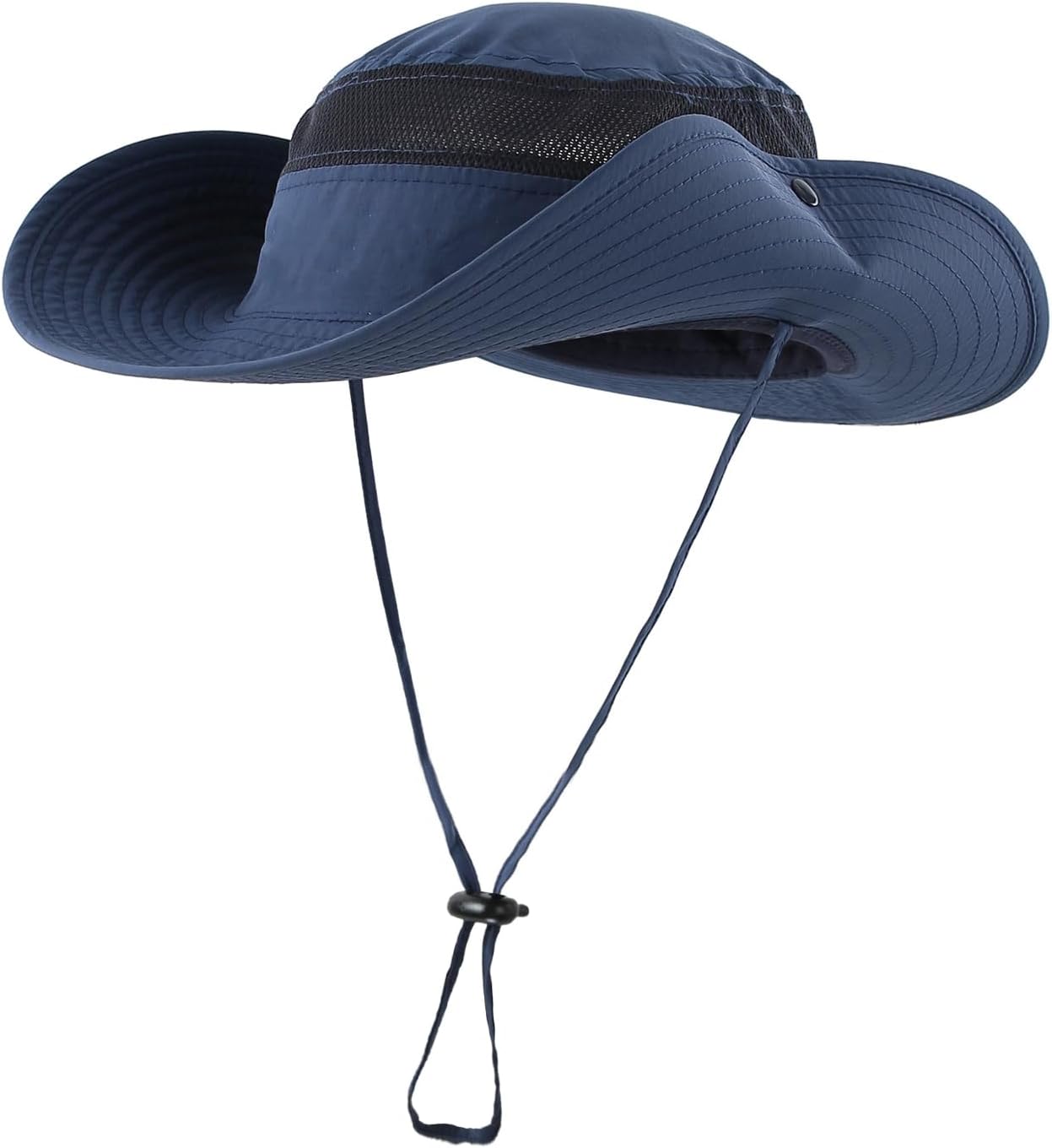 UPF 50+ Wide Brim Sun Hat for Men Breathable Cowboy Boonie Cap Outdoor UV Protection Bucket Hat for Fishing Hiking