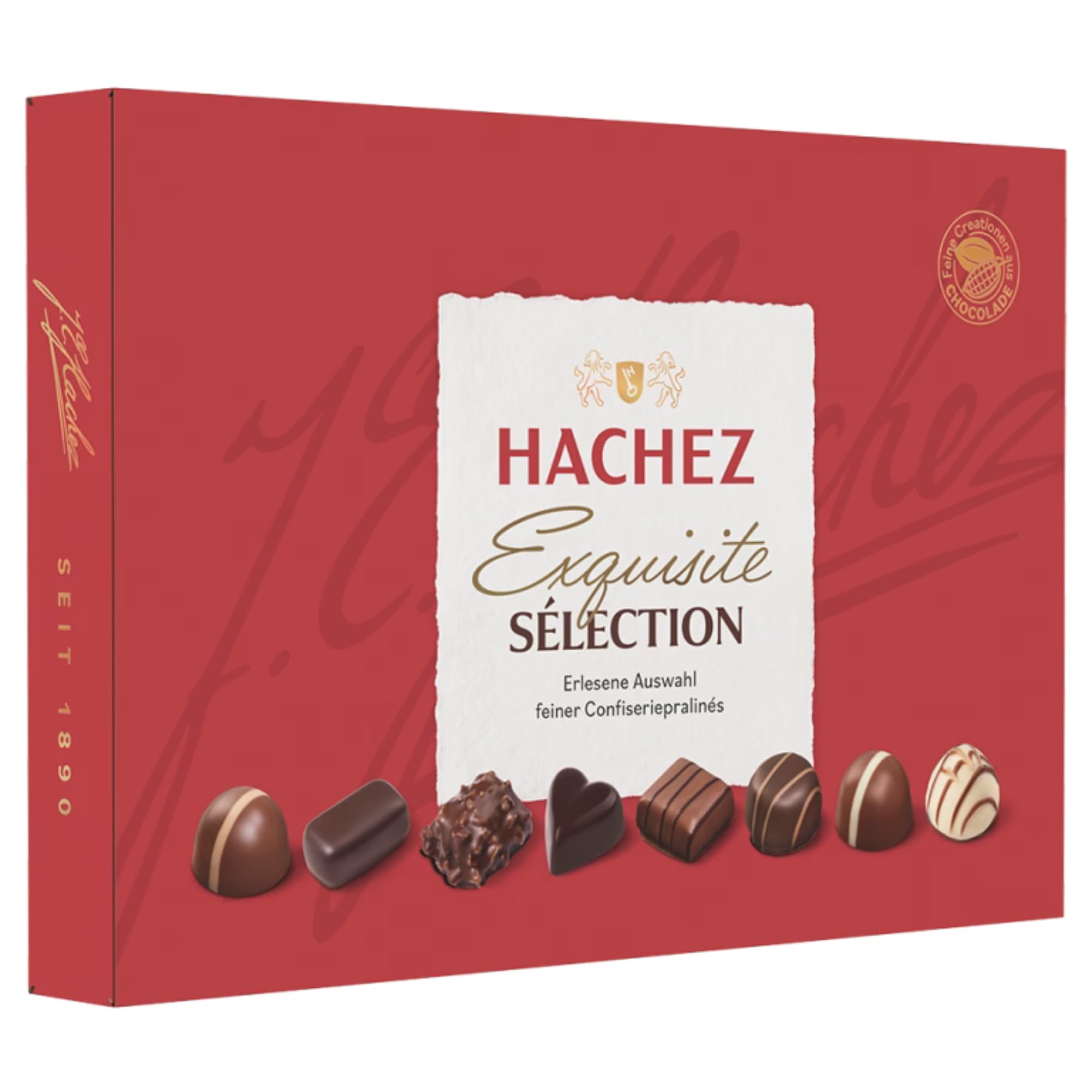 usy Bundle für Hachez Schokolade Pralinenmischung Exquisite 3er Pack (3x200g Packung) + usy Block