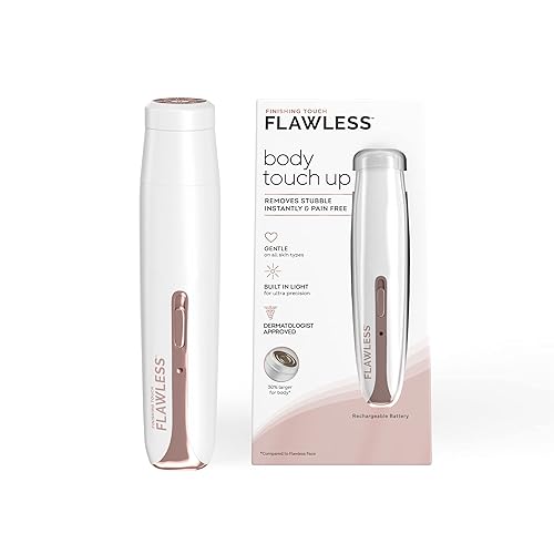 Finishing Touch Flawless Retoque corporal, maquinilla de afeitar eléctrica para mujeres, afeitado más cercano para rastrojos, depilación corporal