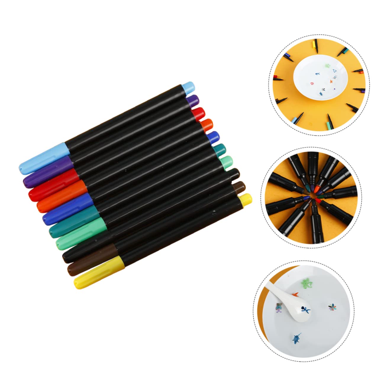 40pezzi Penna Galleggiante Per Da Pennarelli Colorati Per Ragazzo Ragazza Per Scuola e Attività Creative Facili Da Usare e Lavabili Perfetti Per Pittura Acquatica e Disegni Su