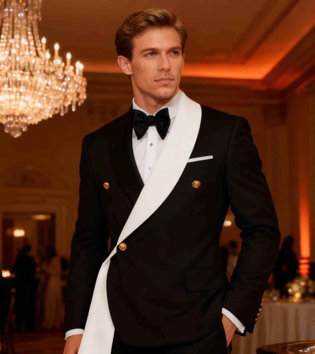 Suit for Men Double Breasted Tuxedo Men’s Tuxedo Blazer and Pants Wedding Prom