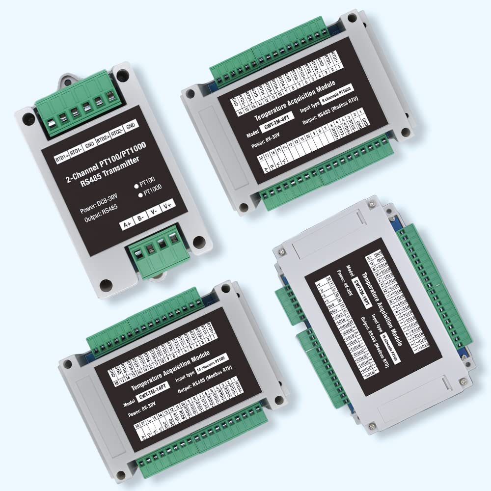 Modulo di acquisizione della temperatura in uscita Modbus PT1000 Rs485 a 8 canali