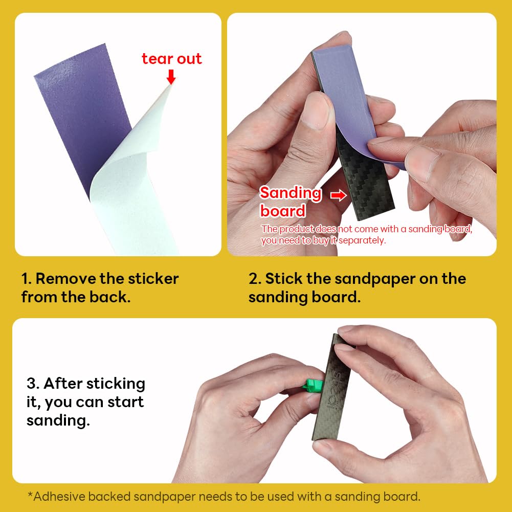 stedi Hobby Model Tools - Carta vetrata adesiva, impermeabile, sostituibile a secco/umido, grana 1000, 1200, 1500, per modelli in plastica, Gunpla, 60 pezzi