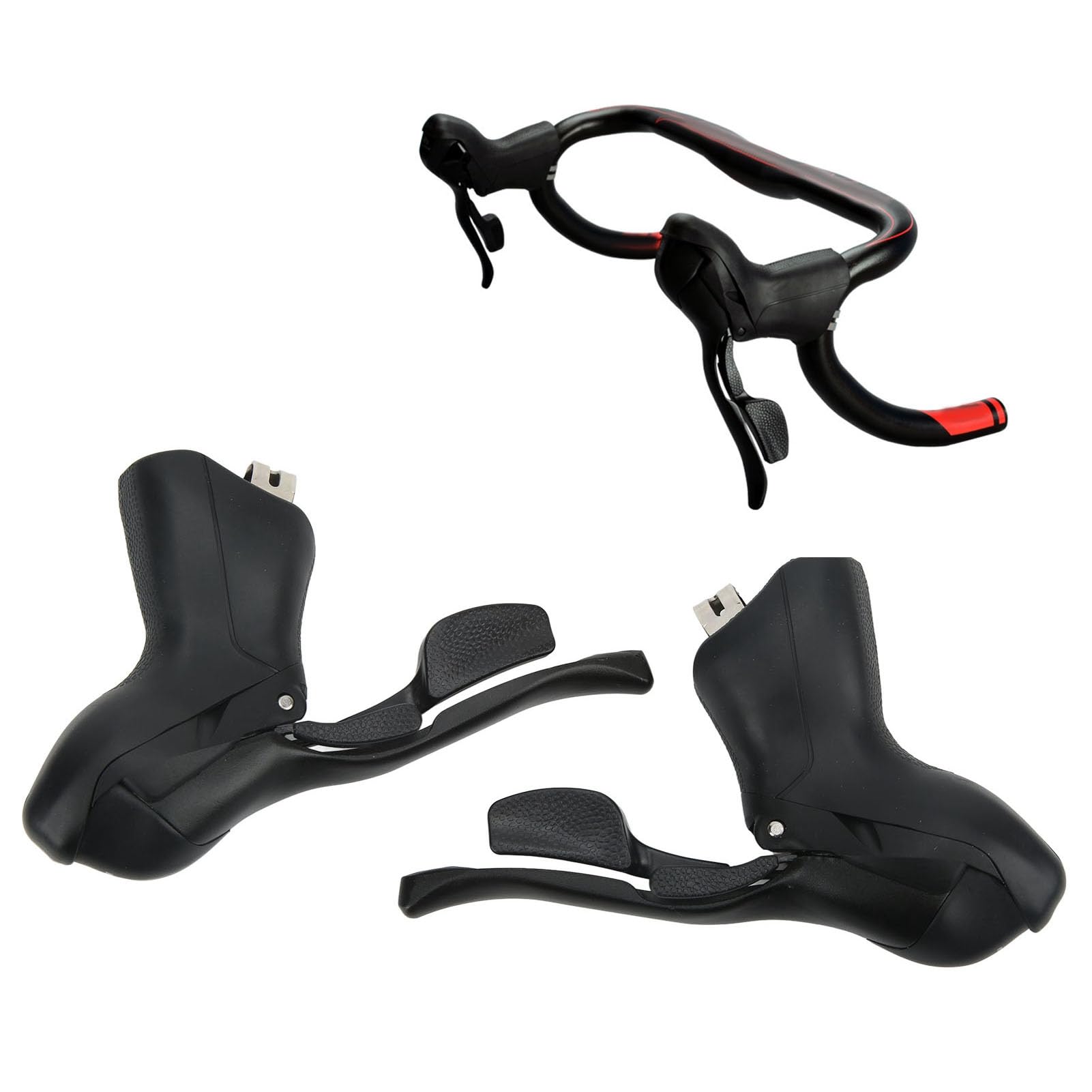 plplaaoo Ensemble de leviers de Frein de vélo, Alliage d'aluminium Durable, 2x8 Vitesses, poignées de Frein pour vélos de Route, véhicules avec poignée en PVC, diamètre d'installation de