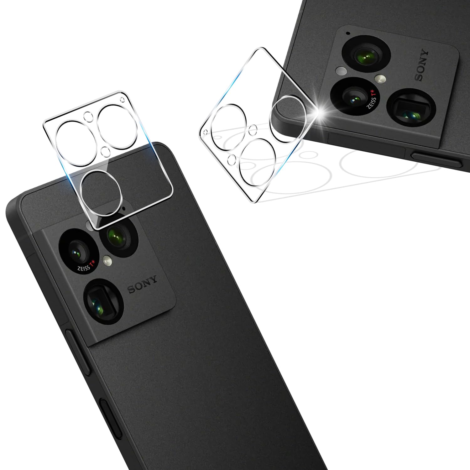 用 Xperia 1 VIII カメラフィルム レンズ保護フィルム 用 エクスペリア1 VIII カメラ保護フィルム レンズ保護【2枚セット 日本旭硝子製】硬度9H 耐衝撃 用 Xperia 1 VIII SO-51G カメラレンズ保護カバー 高透過率 超薄型 気泡防止 自動吸着 貼り付け簡単 ケースに干涉なし 用 Sony Xperia 1 VIII カメラ保護 Fierymoto正規品