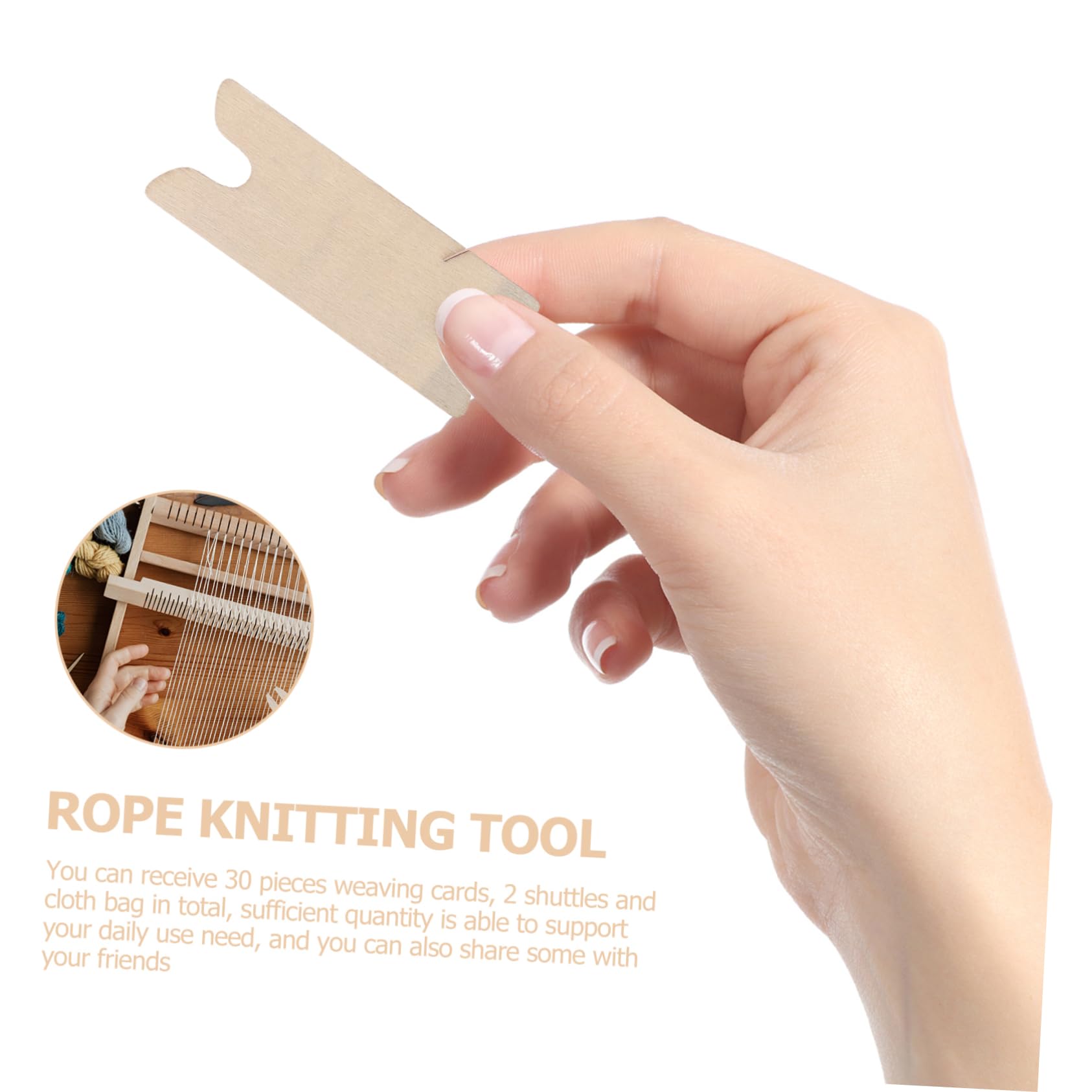 Beatifufu Weaving Shuttle Cards Set DIY Cards Card Making Paper Square Weaving Card Storage Bag for Family Craft