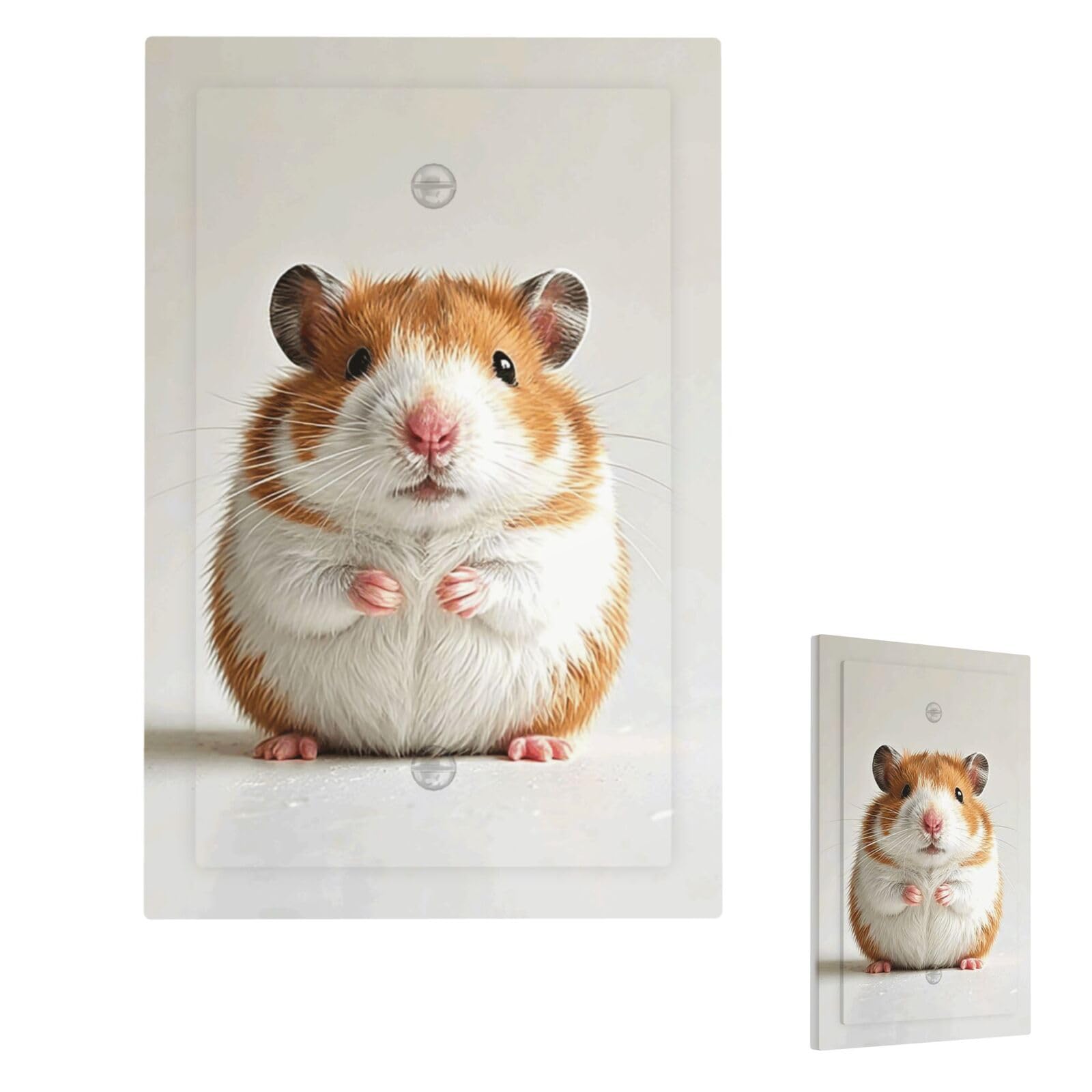 Fekiloot Single Blank Hedgehog Wall Plate Cover Modern Decorative 1 Gang Light Switch Cover Unbreakable Receptacle Outlet Covers For Living Room Bedroom Home Decor