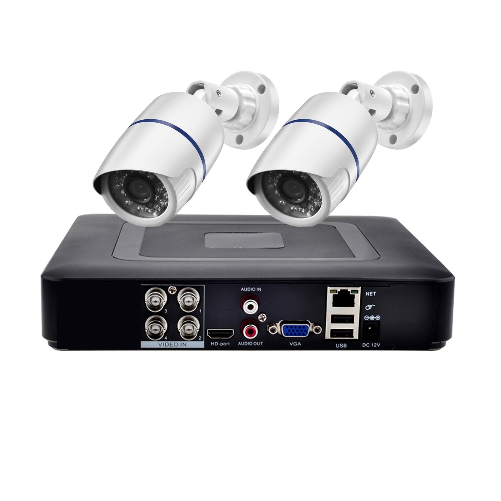 Kit Video Surveillance, H.265X système de Surveillance CCTV sécurité AHD caméra enregistreur vidéo 4CH DVR Kit extérieur 1080P 5MP 2 pièces caméra Balle(1080P)