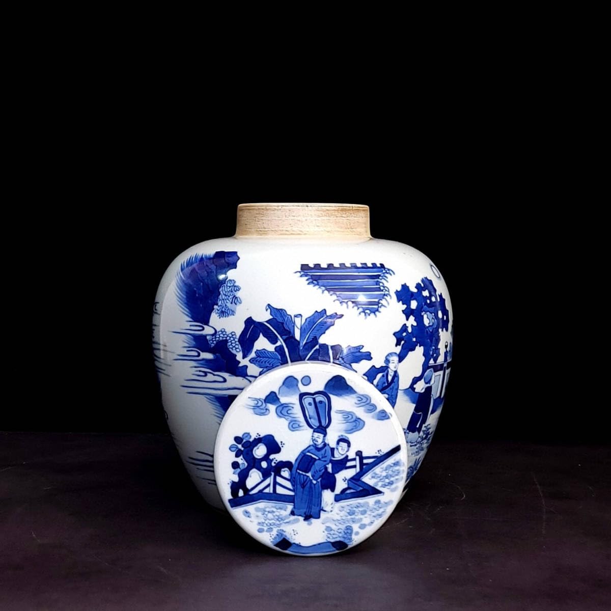 清時代雍正年製款古陶磁器粉彩本金花卉紋開窗人物故事紋花瓶磁器」置物