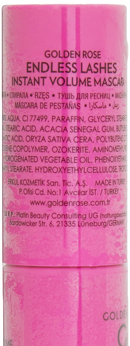 Golden Rose Endless Lashes Mascara - Ekstra Hacim ve Uzunluk Veren Vegan Maskara