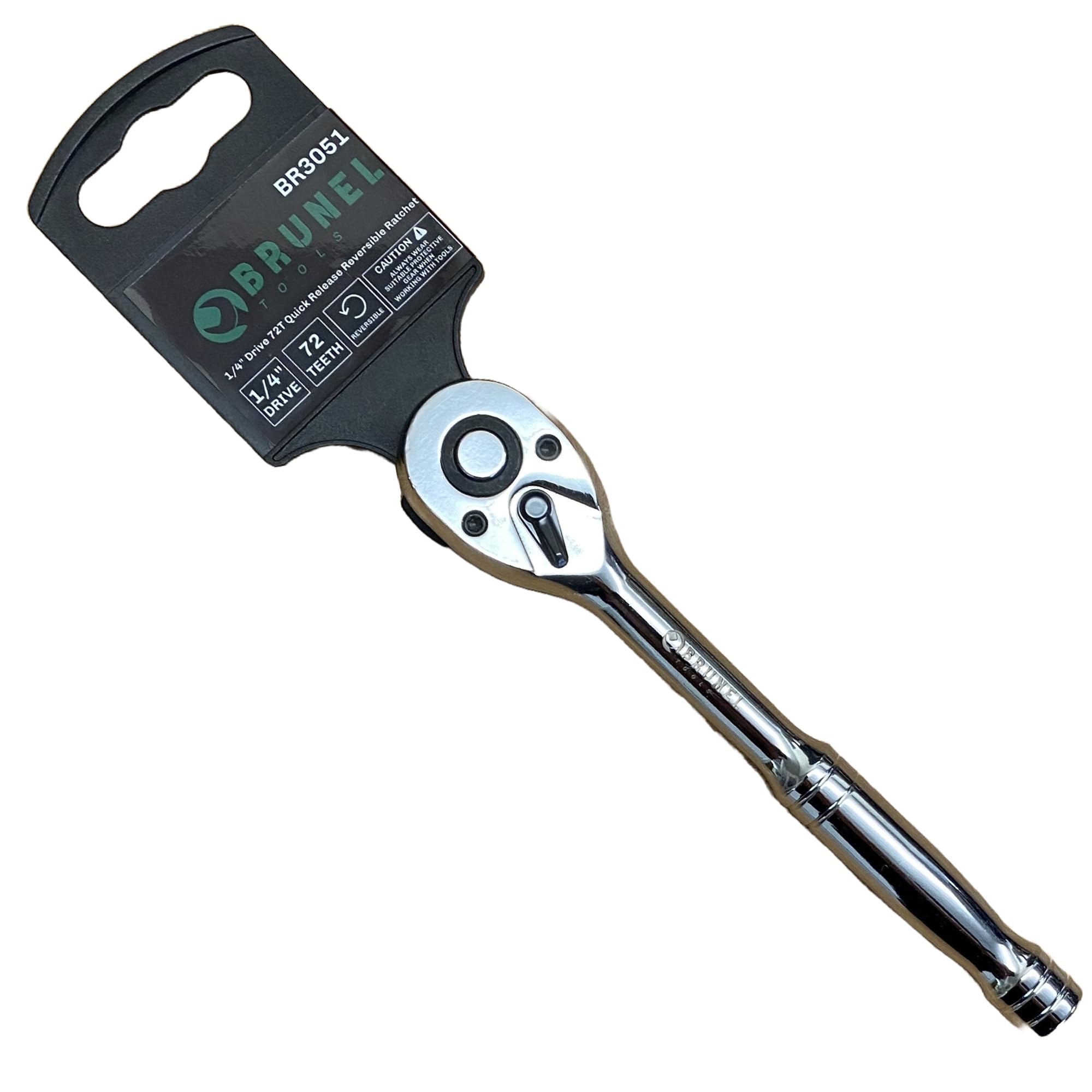 Brunel Tools 1/4" Drive 72T Quick Release Reversible Ratchet Socket Wrench Br3051 from B&Q
