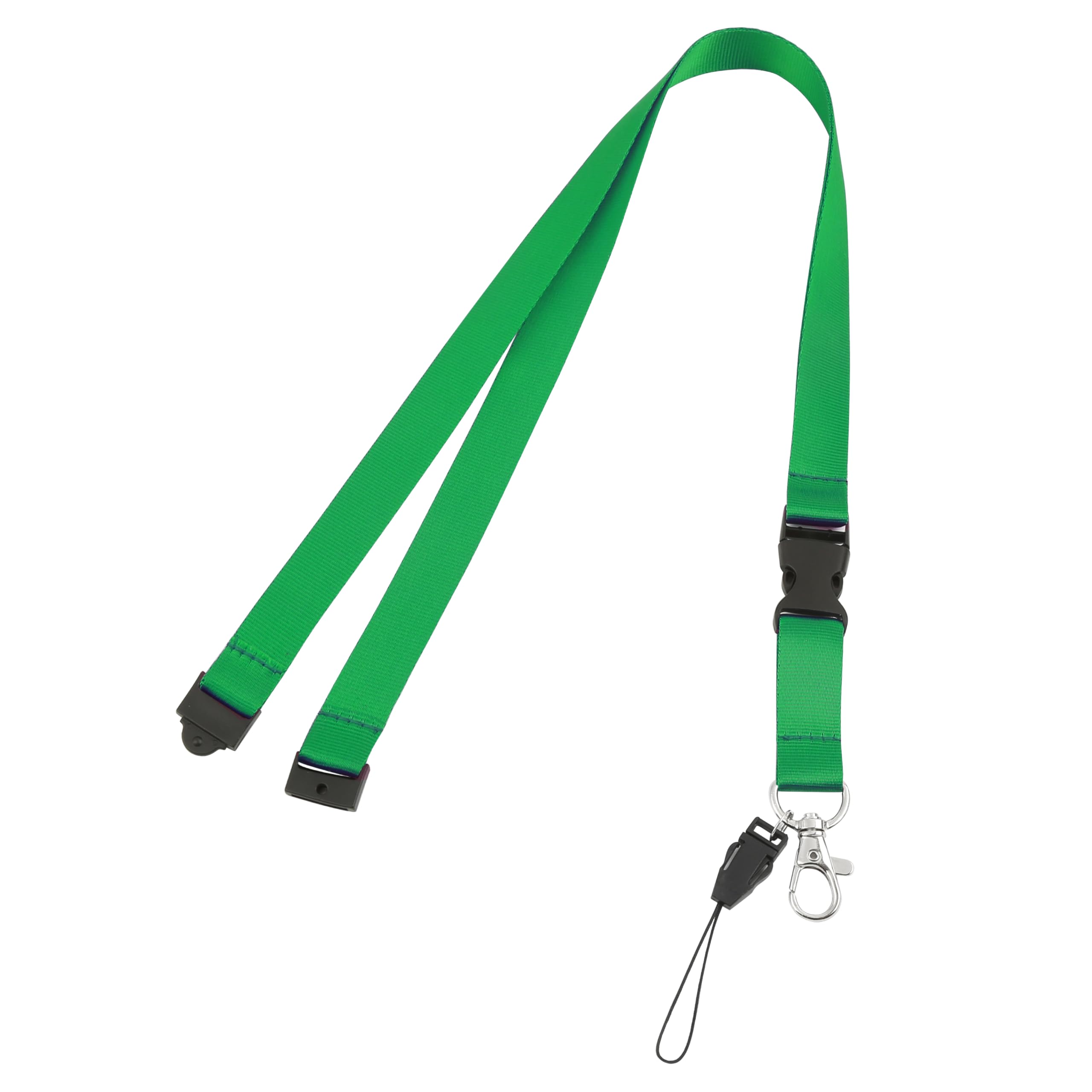 Licqic Green: 2 Pcs Neck Lanyard Strap, Lanyards For Neck With Safety Breakaway, For Holding A Id Card, Pass Card Badge, Keys Or Cell Mobile Phone
