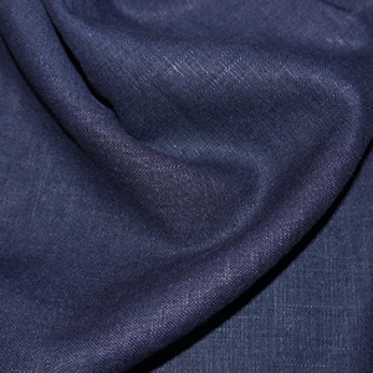 Washed Linen Canvas Fabric Material - Navy, 1Mtr 135cm x 100cm