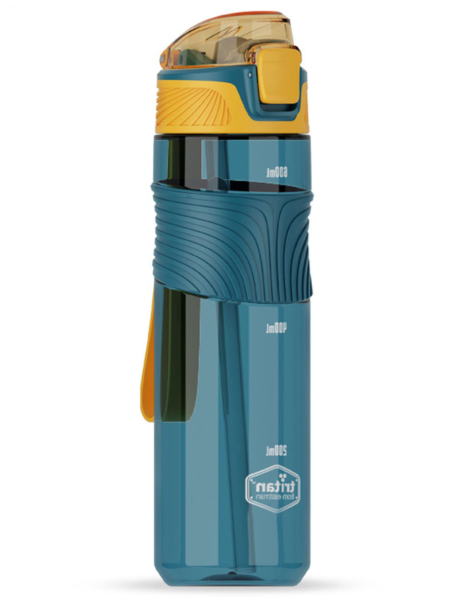 Obvie Tritan 650 ML Sports Water Bottle - BPA Free Drinking Bottle, Leakproof Gym Bottle, Unbreakable Motivational Water Bottle, Ideal for Office, Sports, School, Gym, Yoga, Travelling (Green)