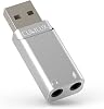 Cubilux USB Microphone Earphone Converter Adapter, USB A to Mini 3.5mm 3 Pole Audio Microphone Connector, Headset USB Converter Dongle, PS5 for Windows 11/10/8/7/XP Linux PC Laptop USB External Stereo
