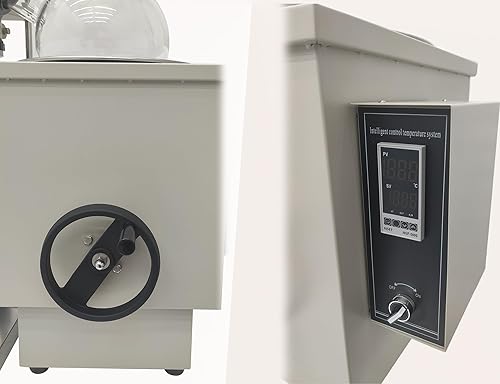 Miniatura 6 de INTSUPERMAI Evaporadores rotativos de laboratorio de 10L, 110V, elevación manual, pantalla digital, cristalería GG3.3, baño de aguaaceite de