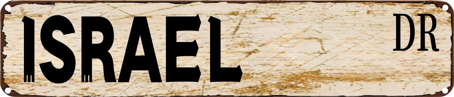 ISRAEL DR Tin Sign Christmas Decor Retro Wall Decor For Home Coffee Bar Funny Aluminum Sign 4x16 Inch