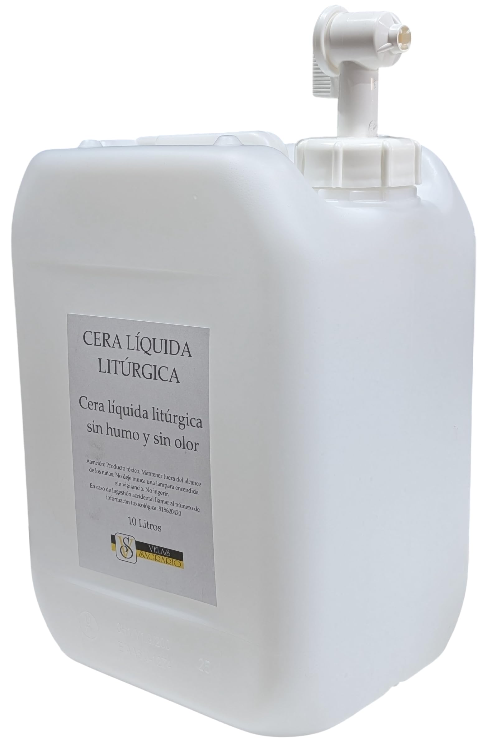 Parafina Líquida 10 Litros con Grifo, para Quinqués, Antorchas, Lámparas de Aceite, Velas