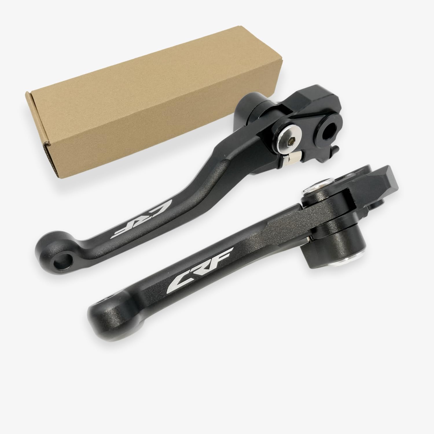 Generic CNC Pivot Leva freno e frizione per Honda CRF 450 R CRF 450 RX 2021 2022 2023 2024 (Nero)
