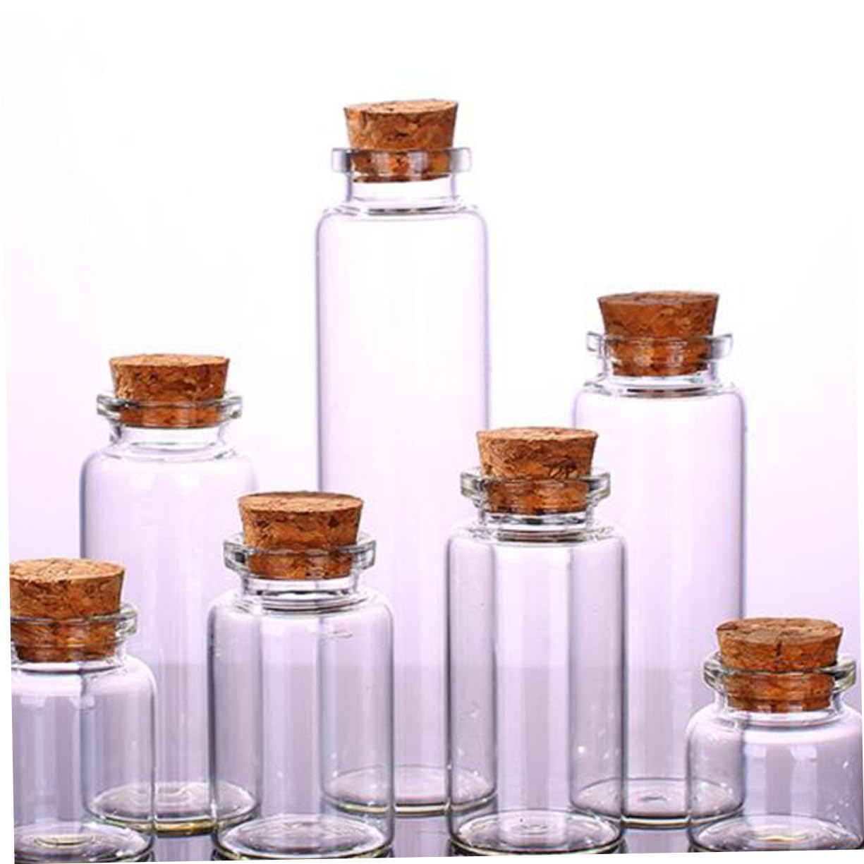 Kleiner Glasflaschen aus Glas mit Korken, 55ml, Auslaufsicher