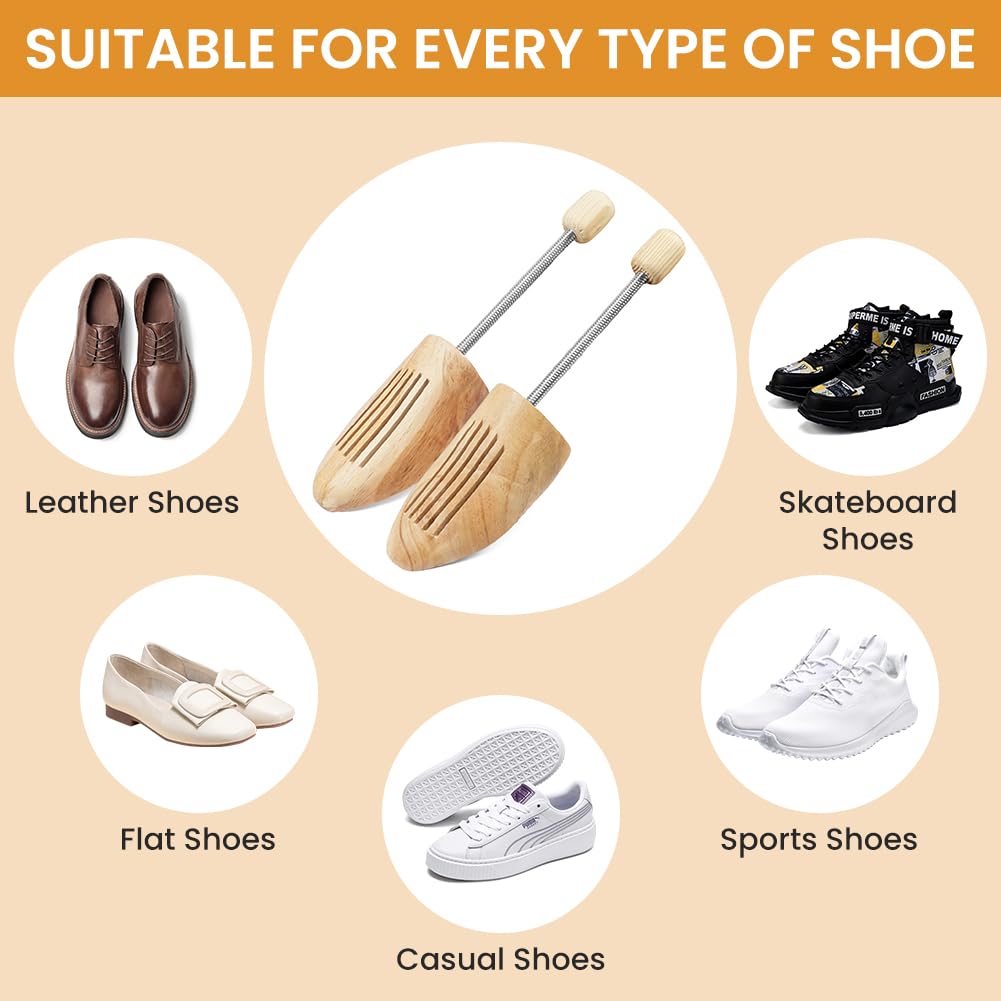 Horma Zapatos Madera con Sistema de Absorción de Humedad Transpirable para Hombre y Mujer