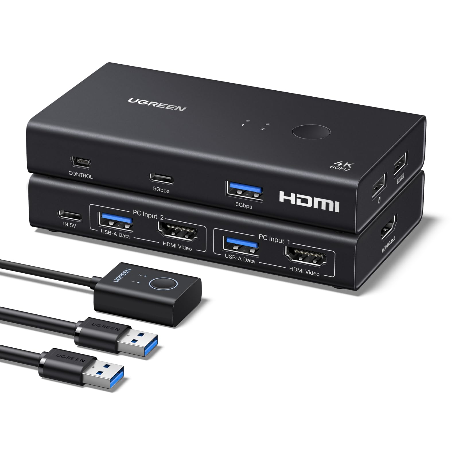 CMSTEDCD 8K@60Hz HDMI Dual Monitor USB 3.0 KVM Switch 2