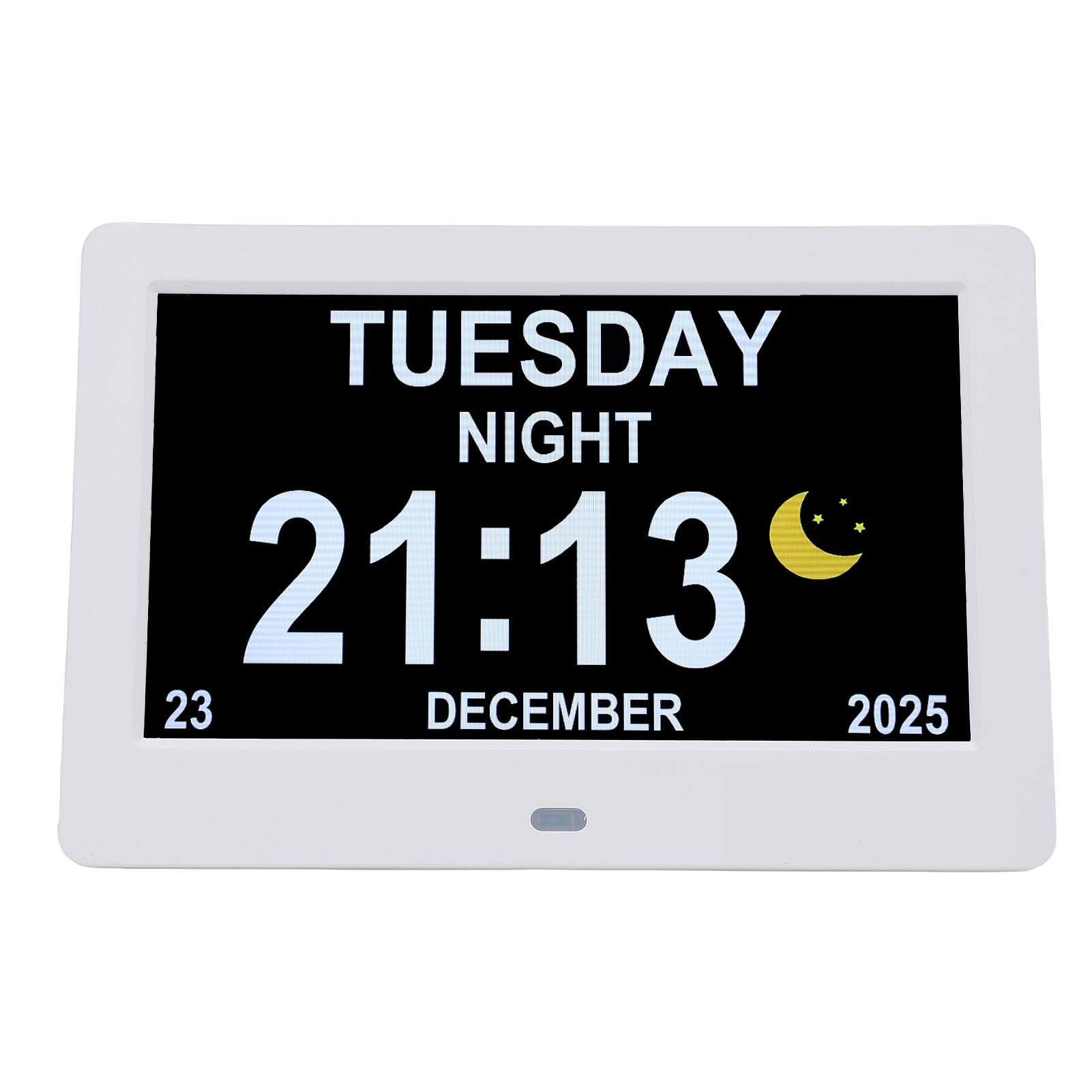 Calendario Digitale, Oscuramento Automatico Calendario da Parete Elettronico con Ampio Display da 7 Pollici, Sveglia per Demenza con Allarmi Multipli Luminosità Regolabile per Anziani