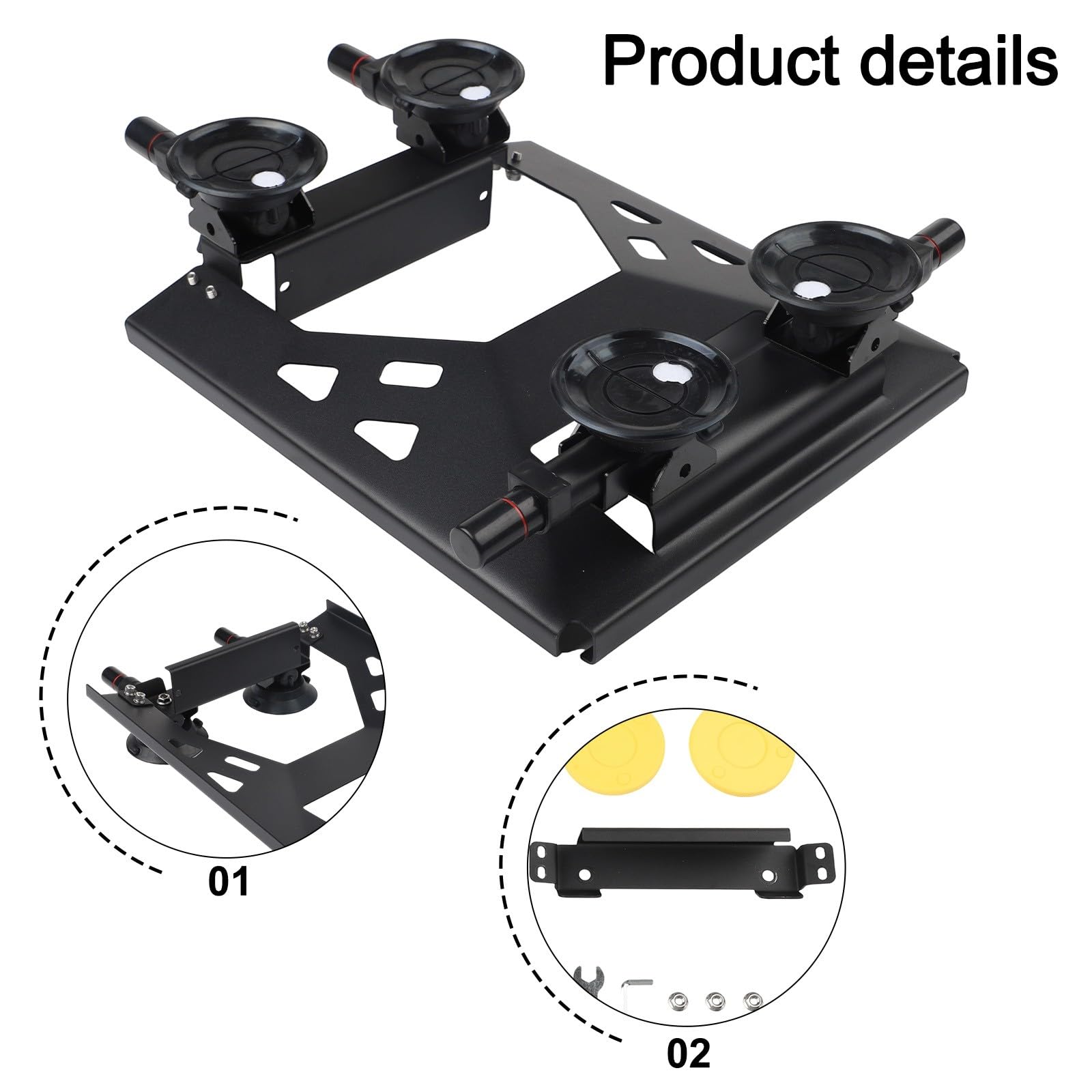 Soporte de ventosa resistente para mini dispositivo, soporte para coche, caravana, yate, fácil de instalar, resistente a la intemperie, color negro