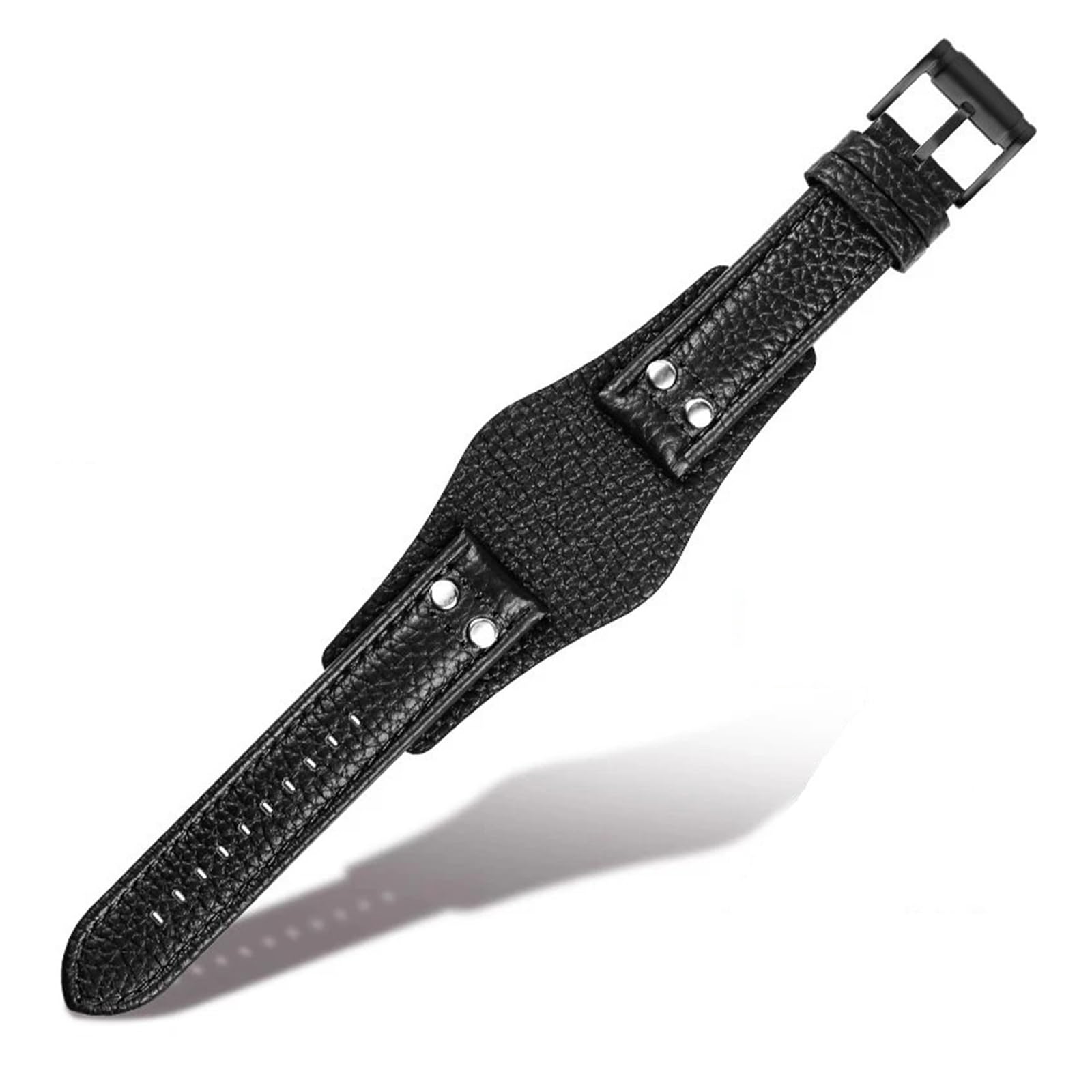 NASUNJIA Correa De Reloj De Cuero Genuino De 22 Mm Compatible Con Fossil CH2891 CH3051 CH2564 CH2565, Correa De Reloj Hecha A Mano For Hombre, Pulsera De Cuero Con Tapete