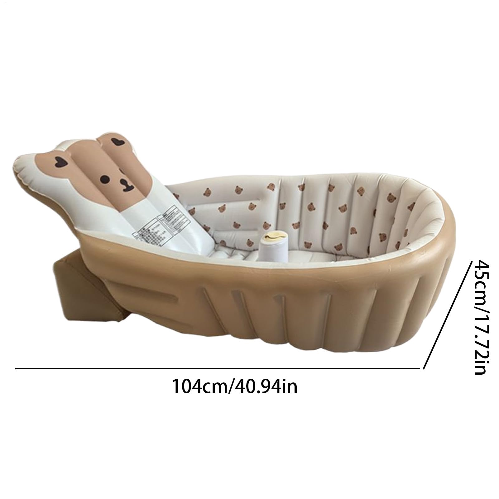 Vasca Da Bagno Per Vasca da Doccia Gonfiabile per Infanzia | Soluzione Doccia Portatile Pieghevole Con Seduta Per Igiene Personale