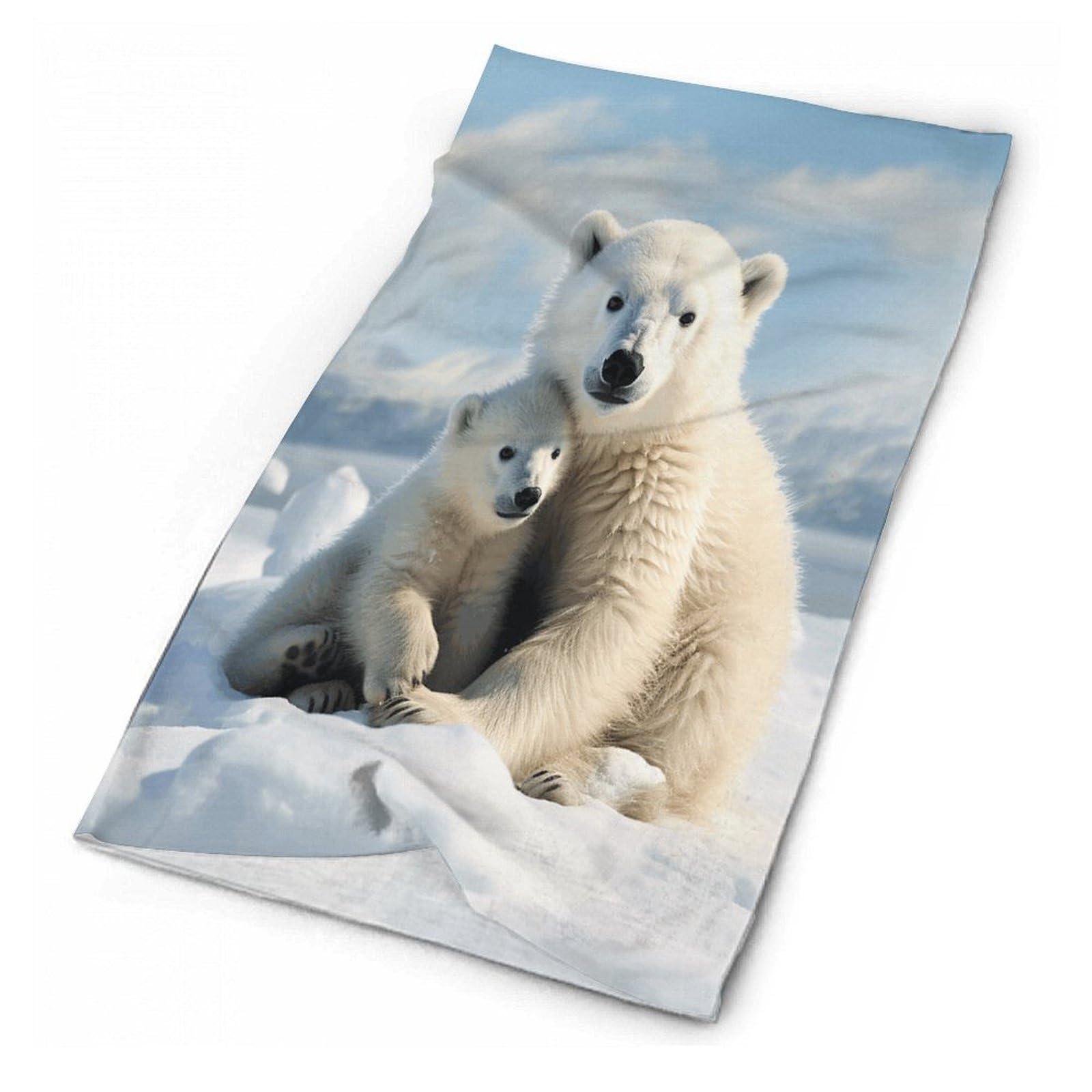 Cute Polar Bear Neck Gaiter Cooling Face Mask for Adult