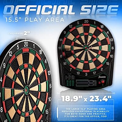Franklin Sports Electronic Dart Board Sets - Soft Tip Electric Dartboard with Digital Scoreboard - (6) Darts Included